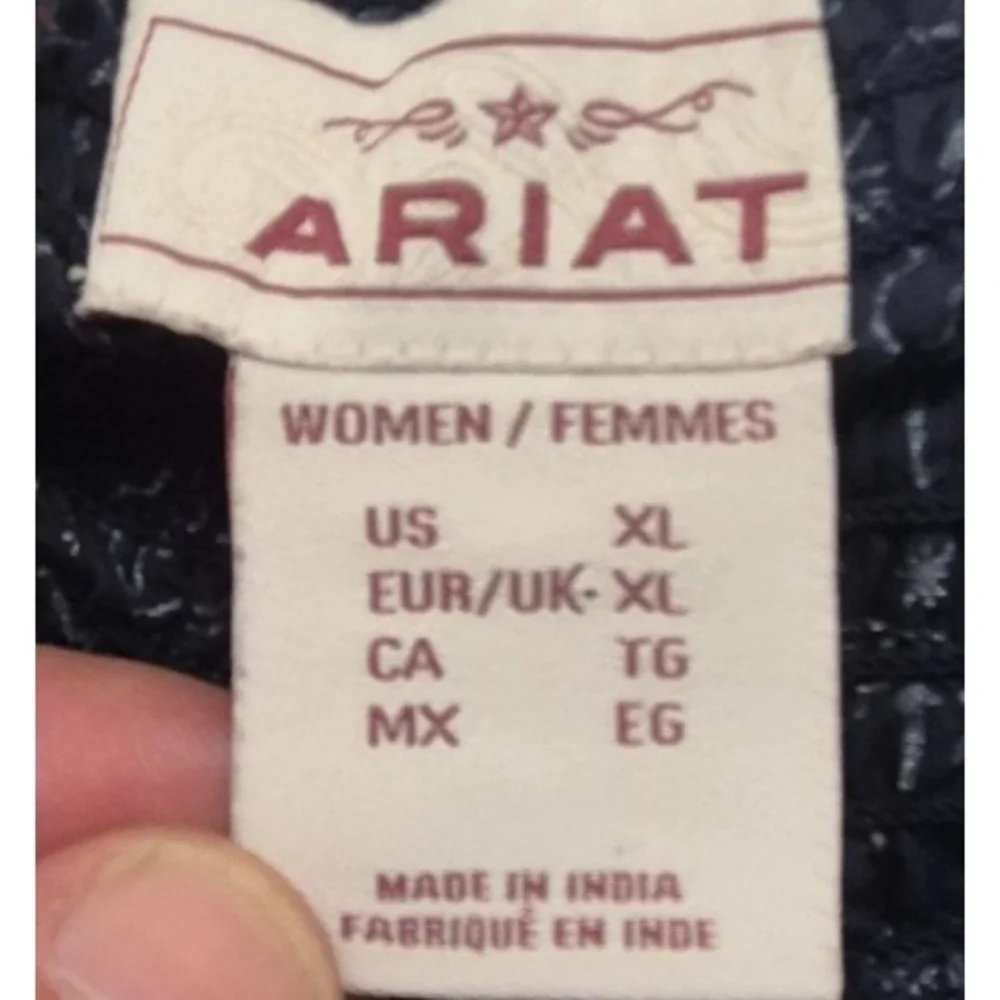 Ariat women's XL Howdy Print top 2 tier ruffle western cowgirl boho‎ Cami tank